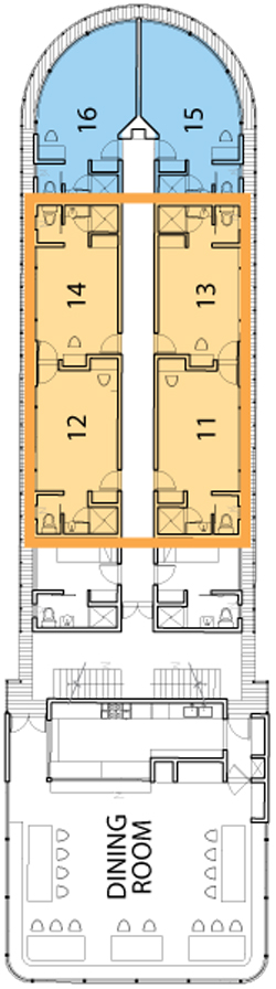 Delfin II Upper Deck deck plan