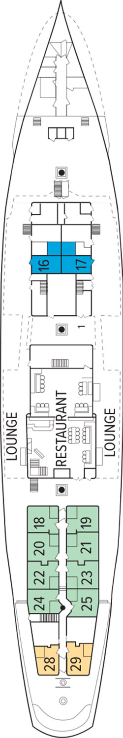 Sea Cloud Promenade Deck deck plan