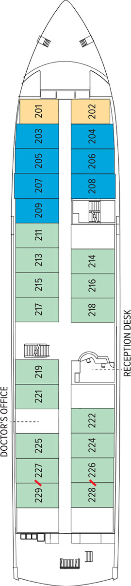 NG Endeavour II Upper Deck deck plan