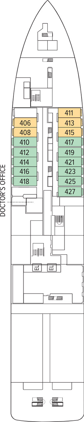 NG Endurance Fore Deck deck plan