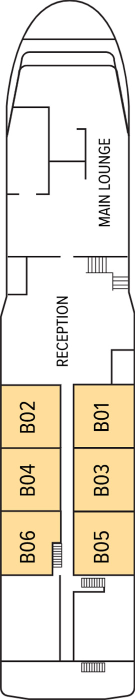 Oberoi Philae Deck B deck plan