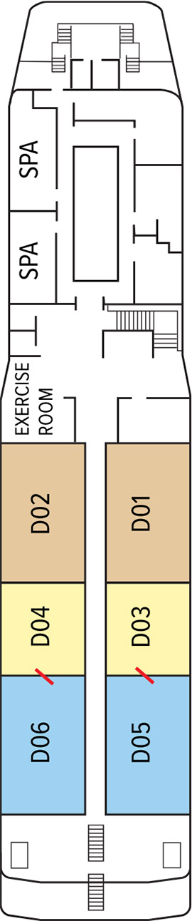 Oberoi Philae Deck D deck plan
