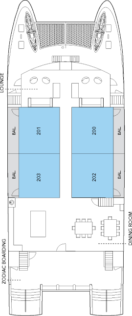 NG Delfina Main Deck deck plan