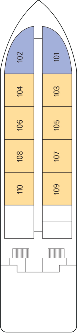 Delfin III Main Deck deck plan