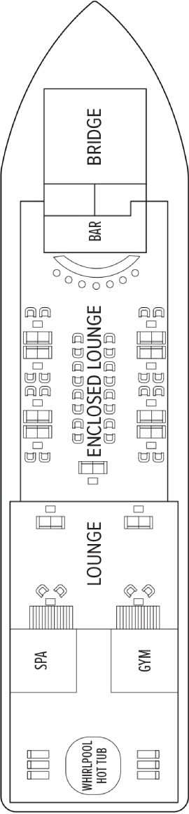 Delfin III Observation Deck deck plan