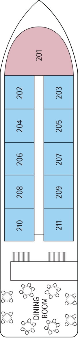 Delfin III Upper Deck deck plan