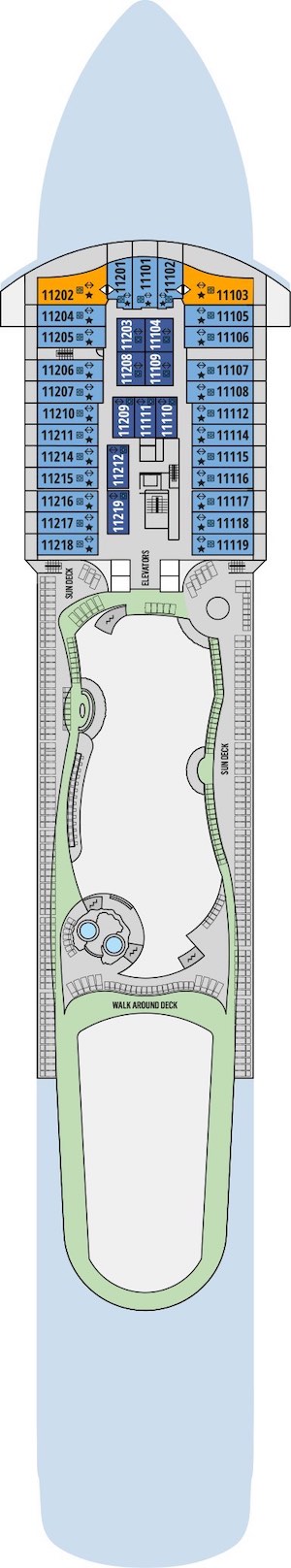 Celestyal Discovery Deck 11 deck plan