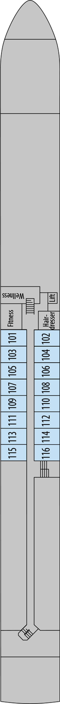 MS William Wordsworth Emerald Deck deck plan