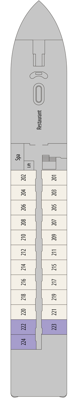 MS Douro Elegance Main Deck deck plan