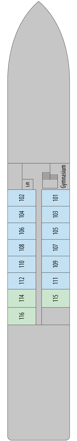 MS Douro Splendour Lower Deck deck plan