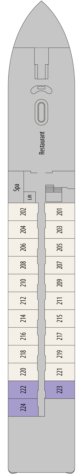 MS Douro Splendour Main Deck deck plan