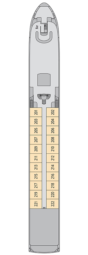 MS Swiss Ruby Upper Deck deck plan