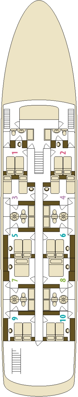 MS Adriatic Sun Upper Deck deck plan