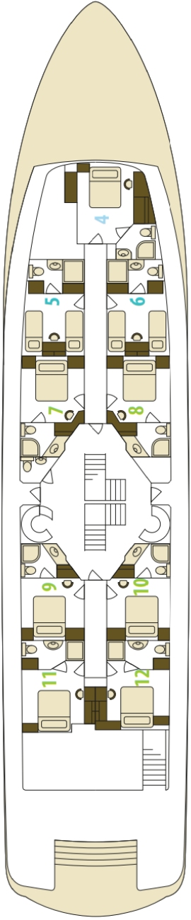 MV Corona Main Deck deck plan