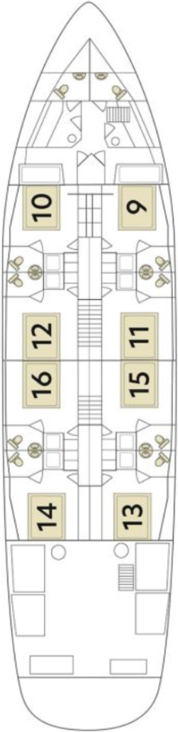 MS Mendula Under Deck deck plan
