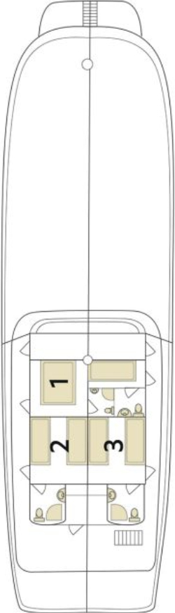 MS Mendula Upper Deck deck plan