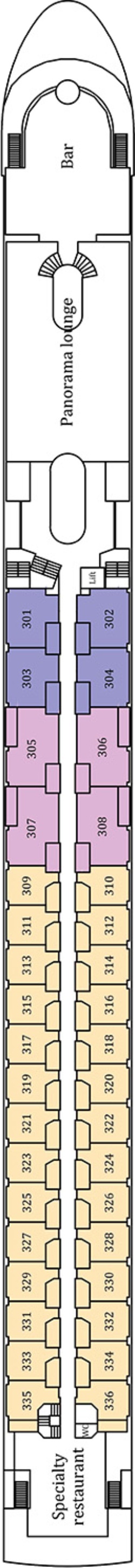 MS Riviera Radiance Diamond Deck deck plan
