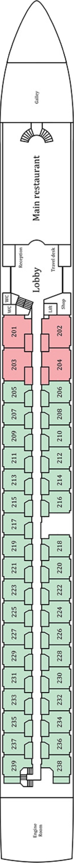 MS Riviera Radiance Ruby Deck deck plan
