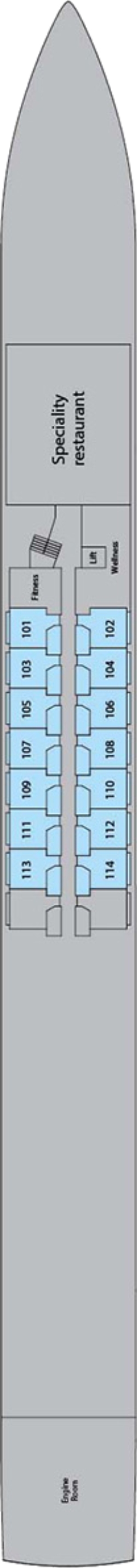 MS Riviera Resplendence Emerald Deck deck plan