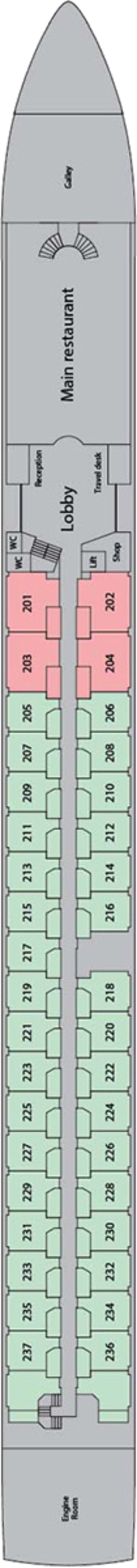 MS Riviera Resplendence Ruby Deck deck plan