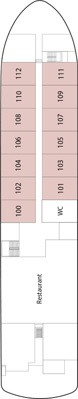 Riviera Alba Main Deck deck plan