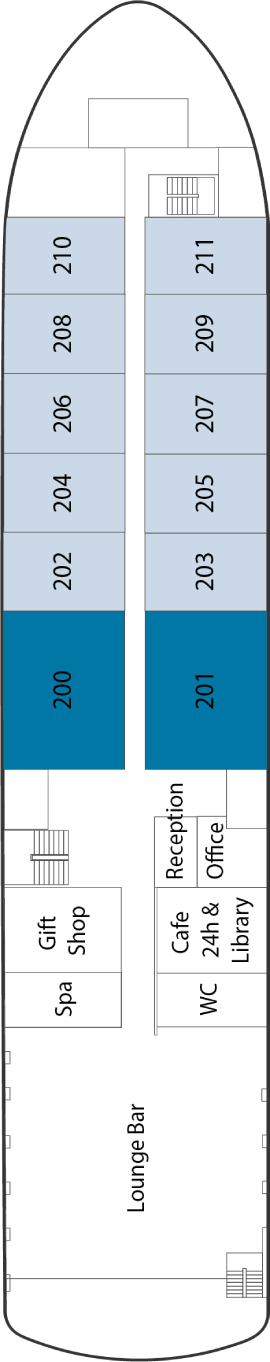Riviera Alba Upper Deck deck plan