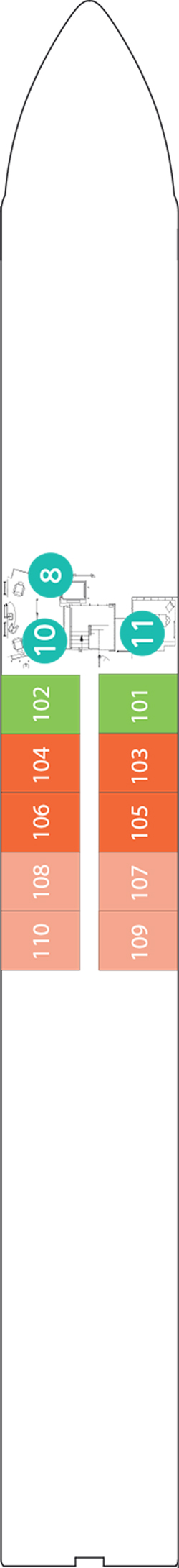 Emerald Radiance Riviera Deck deck plan