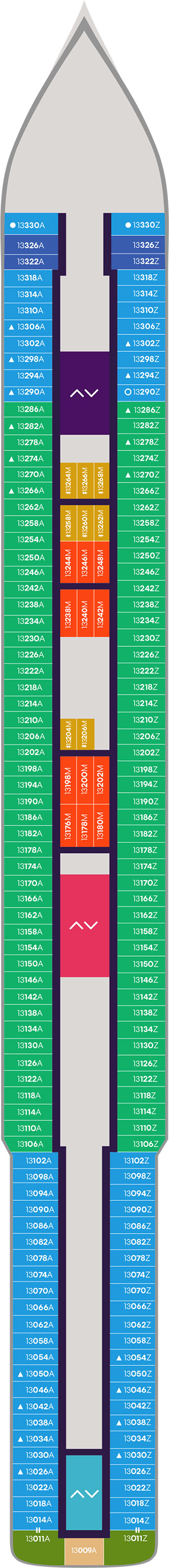 Scarlet Lady Deck 13 deck plan