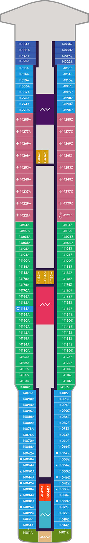 Scarlet Lady Deck 14 deck plan