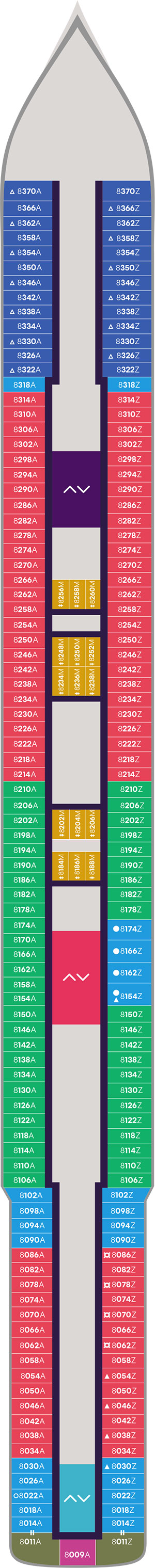 Scarlet Lady Deck 8 deck plan