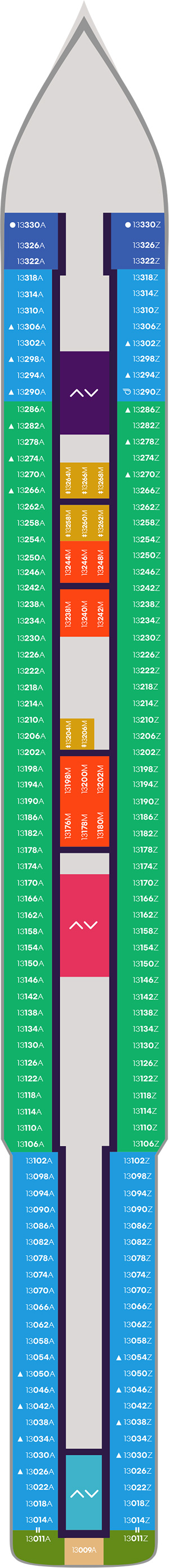 Valiant Lady Deck 13 deck plan