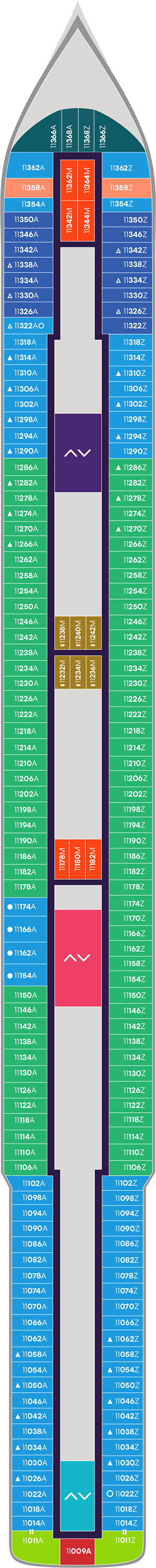 Brilliant Lady Deck 11 deck plan