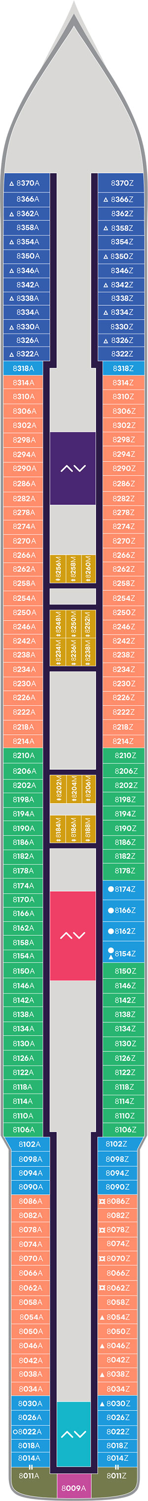 Brilliant Lady Deck 8 deck plan