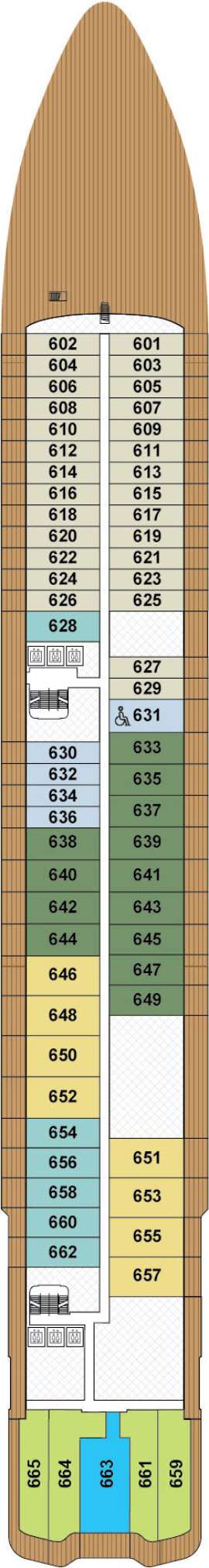 Ilma Deck 6 deck plan