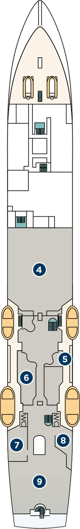 Wind Spirit Deck Three deck plan