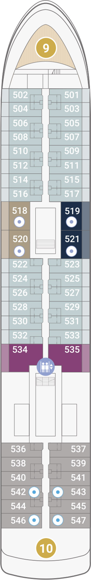World Navigator Deck 5 deck plan