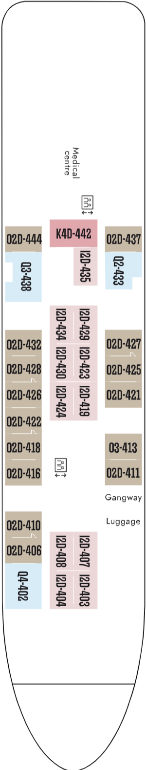 MS Spitsbergen Deck 4 deck plan