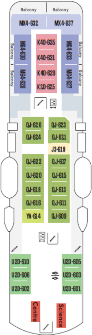 MS Spitsbergen Deck 6 deck plan