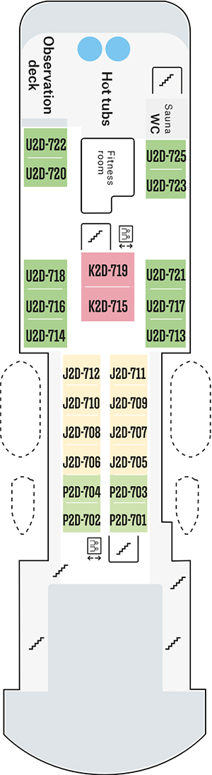 MS Spitsbergen Deck 7 deck plan