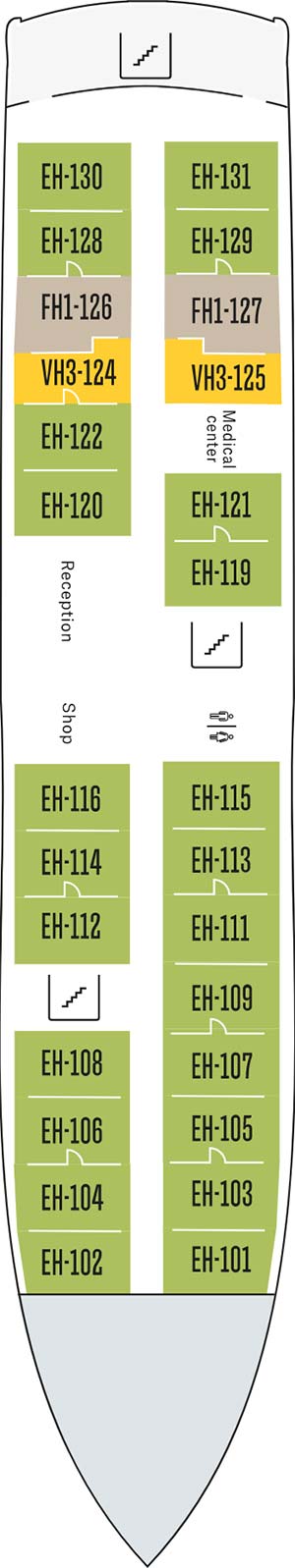 MS Santa Cruz II Deck 2 deck plan