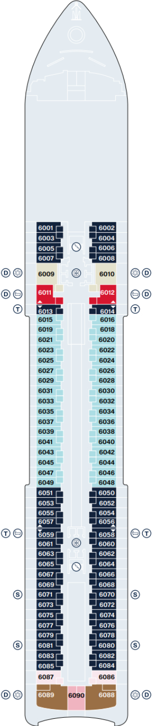 Explora I Deck 6 deck plan