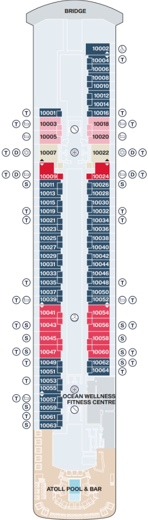 Explora II Deck 10 deck plan