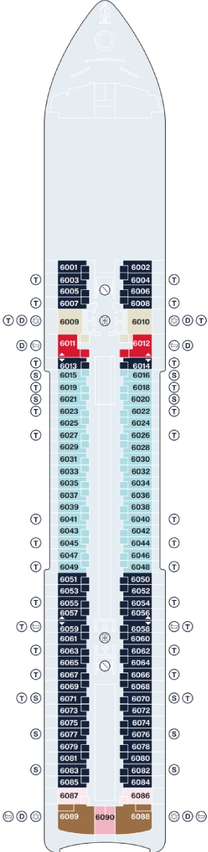 Explora II Deck 6 deck plan
