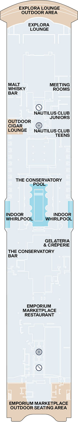 Explora III Deck 11 deck plan