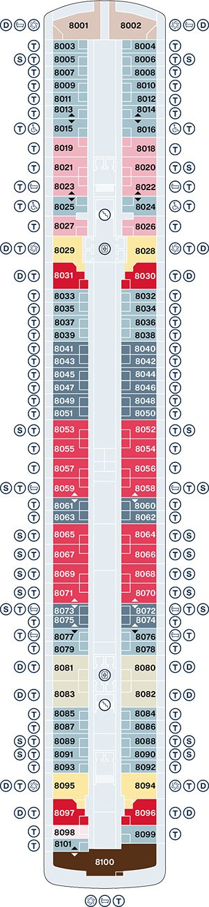 Explora V Deck 8 deck plan
