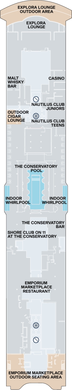Explora VI Deck 11 deck plan