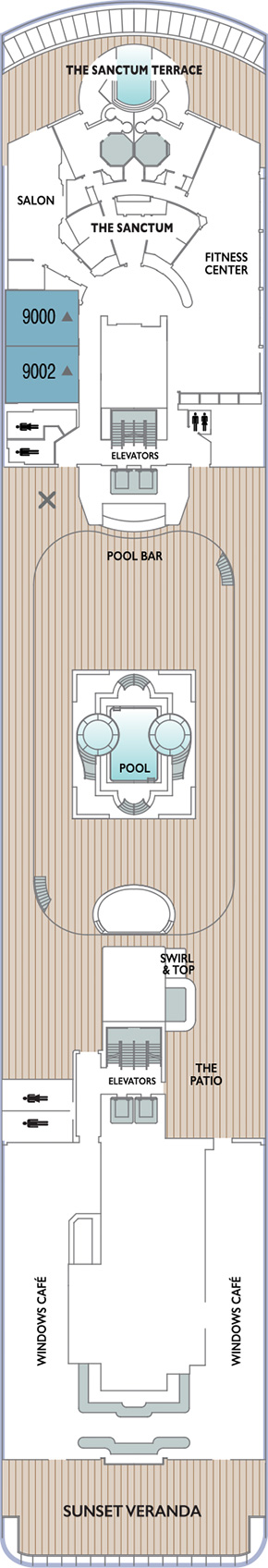 Azamara Pursuit Deck 9 deck plan
