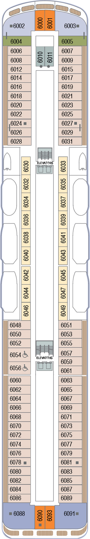 Azamara Onward Deck 6 deck plan