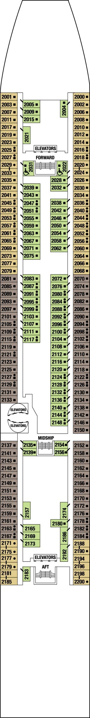 Celebrity Infinity Deck 2 - Continental Deck deck plan