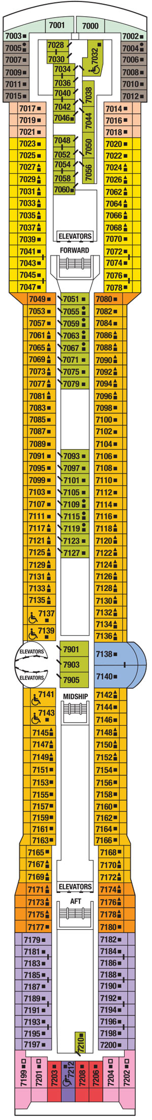 Celebrity Infinity Deck 7 - Vista Deck deck plan